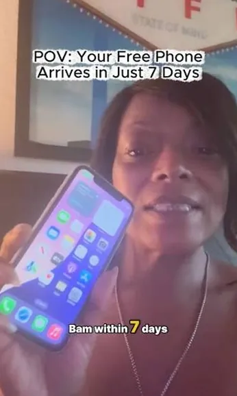 Free phone customer 10 showing the free smartphone they received